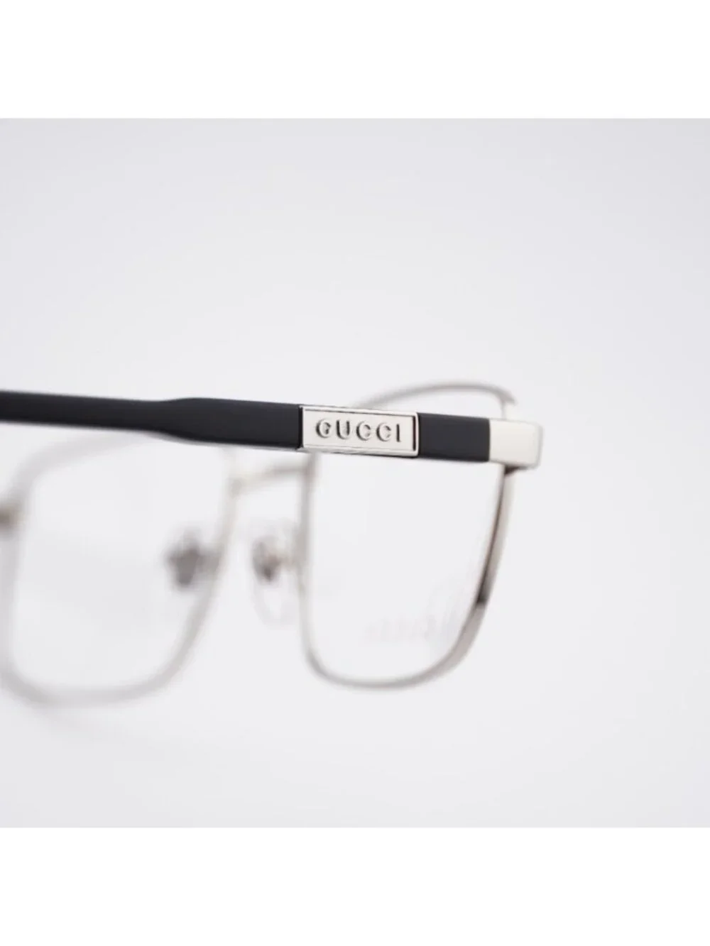Gucci GG1801O 001 Eyeglasses Silver 54mm Rectangle Frame
